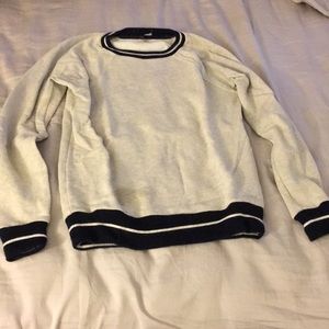 J. Crew sweatshirt with stripes on collar/sleeve